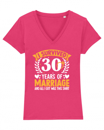 I Survived 30 Years Of Marriage And All I Got Was This Shirt ring Raspberry