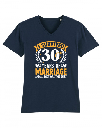 I Survived 30 Years Of Marriage And All I Got Was This Shirt ring French Navy