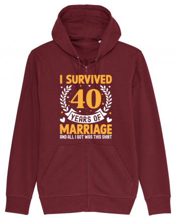 I Survived 40 Years Of Marriage And All I Got Was This Shirt Burgundy