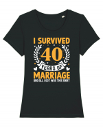 I Survived 40 Years Of Marriage And All I Got Was This Shirt Tricou mânecă scurtă guler larg fitted Damă Expresser