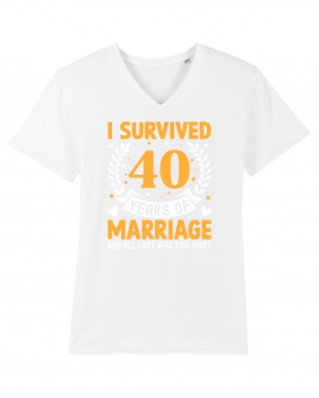 I Survived 40 Years Of Marriage And All I Got Was This Shirt White