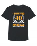 I Survived 40 Years Of Marriage And All I Got Was This Shirt Tricou mânecă scurtă guler larg Bărbat Skater