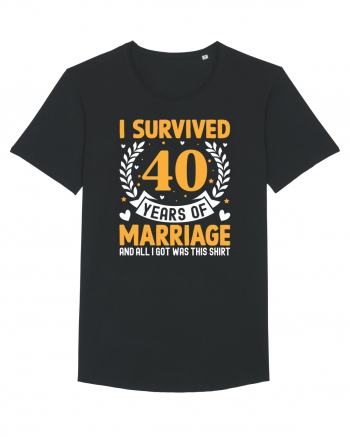 I Survived 40 Years Of Marriage And All I Got Was This Shirt Black