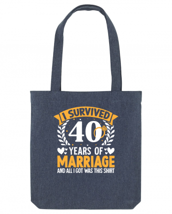 I Survived 40 Years Of Marriage And All I Got Was This Shirt ring Midnight Blue