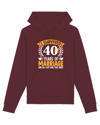 I Survived 40 Years Of Marriage And All I Got Was This Shirt ring Burgundy