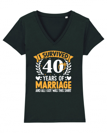 I Survived 40 Years Of Marriage And All I Got Was This Shirt ring Black