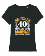 I Survived 40 Years Of Marriage And All I Got Was This Shirt ring Tricou mânecă scurtă guler larg fitted Damă Expresser