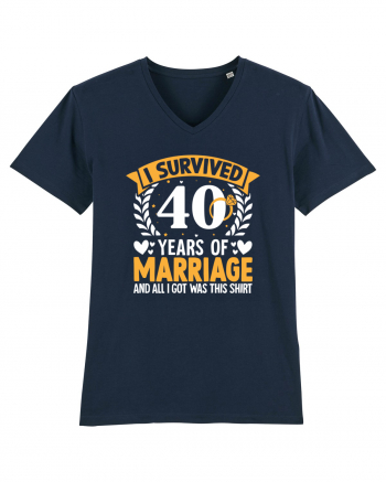 I Survived 40 Years Of Marriage And All I Got Was This Shirt ring French Navy