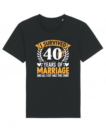 I Survived 40 Years Of Marriage And All I Got Was This Shirt ring Black