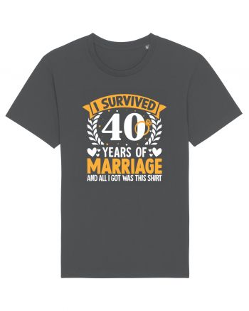 I Survived 40 Years Of Marriage And All I Got Was This Shirt ring Anthracite