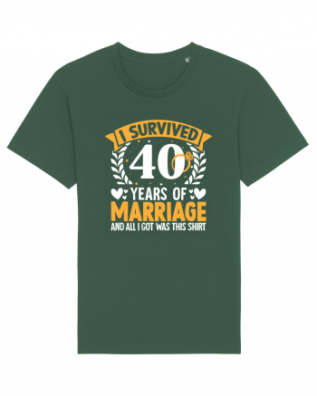 I Survived 40 Years Of Marriage And All I Got Was This Shirt ring Bottle Green