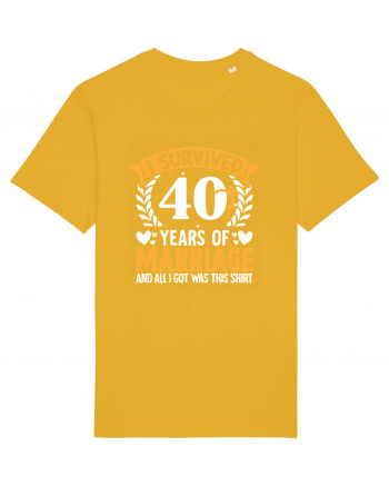 I Survived 40 Years Of Marriage And All I Got Was This Shirt ring Spectra Yellow