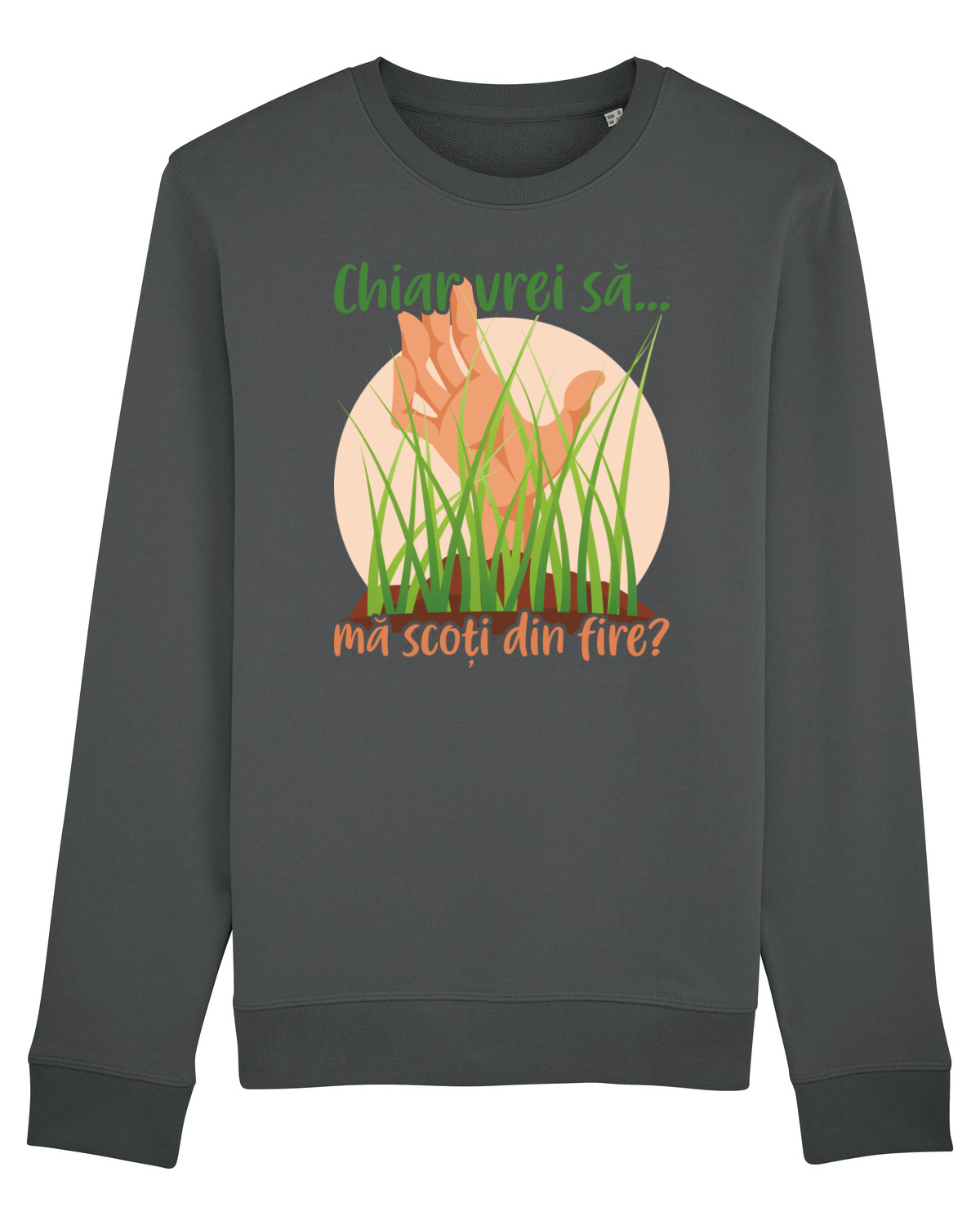 Bluză mânecă lungă Unisex Rise Anthracite
