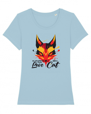 cat lover Sky Blue