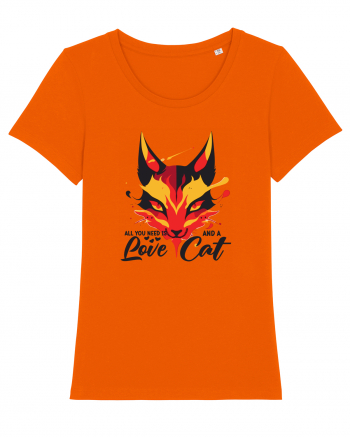 cat lover Bright Orange