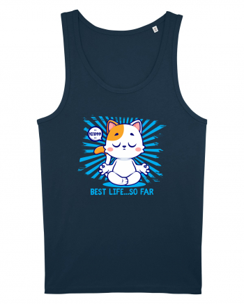 BEST LIFE ...so far (MEOWMMM - YOGA CAT) Navy