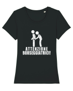 Attenzione Borseggiatrici! Tricou mânecă scurtă guler larg fitted Damă Expresser