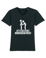 Attenzione Borseggiatrici! Tricou mânecă scurtă guler V Bărbat Presenter