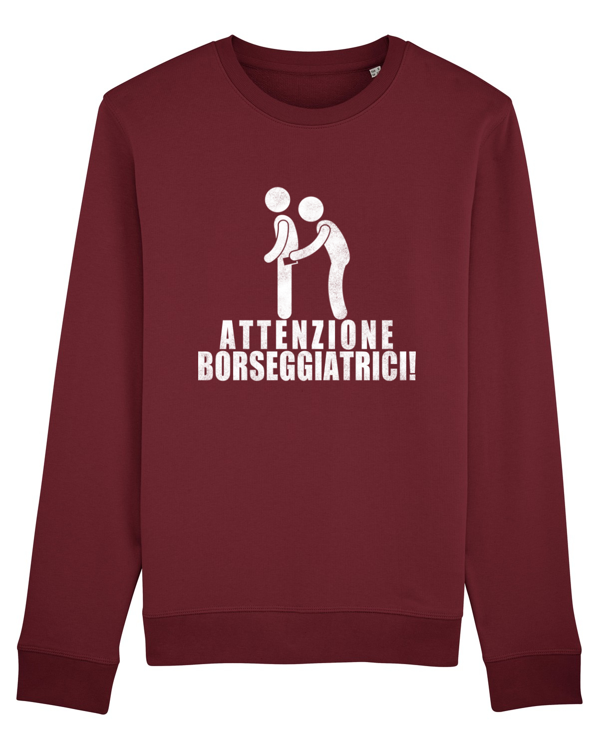 Bluză mânecă lungă Unisex Rise Burgundy