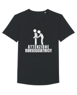 Attenzione Borseggiatrici! Tricou mânecă scurtă guler larg Bărbat Skater