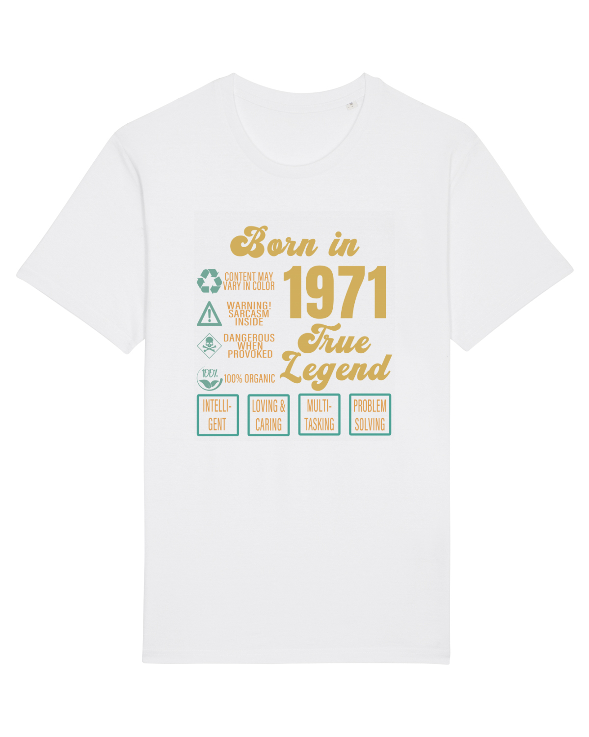 Tricou mânecă scurtă Unisex Rocker White