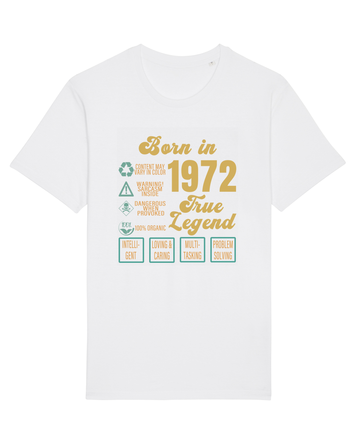 Tricou mânecă scurtă Unisex Rocker White