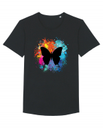 Butterfly Colors Tricou mânecă scurtă guler larg Bărbat Skater