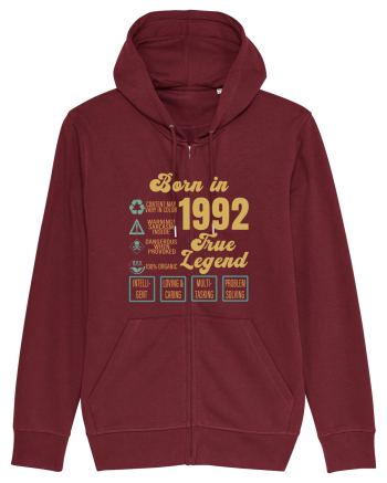 Born In 1992 True Legend Burgundy