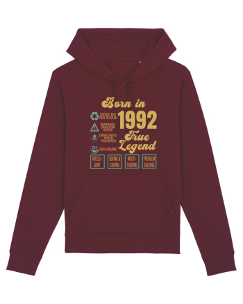 Born In 1992 True Legend Burgundy