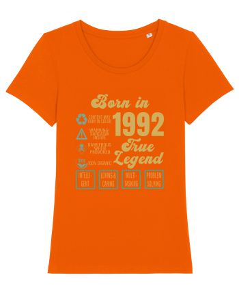 Born In 1992 True Legend Bright Orange