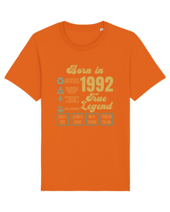 Born In 1992 True Legend Bright Orange