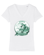 Rechin de Mamaia - Romania 2 Tricou mânecă scurtă guler V Damă Evoker