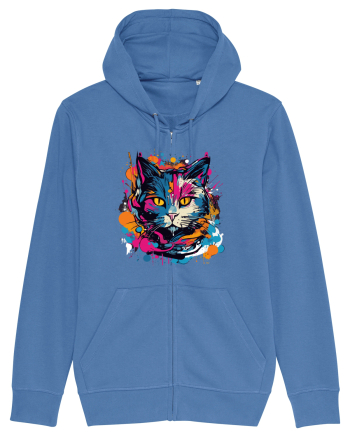 Pisica graffiti Bright Blue