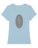 Sa fie lumina! 1 (joc spatiu negativ) Tricou mânecă scurtă guler larg fitted Damă Expresser