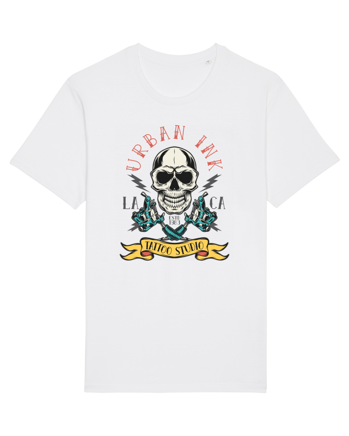 Tricou mânecă scurtă Unisex Rocker White