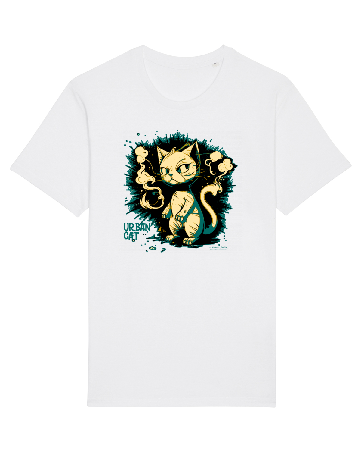 Tricou mânecă scurtă Unisex Rocker White