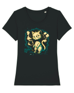 URBAN CAT 2 - pisica urbana :D Tricou mânecă scurtă guler larg fitted Damă Expresser