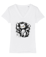 ALLEY CAT - pisica vagaboanda :D Tricou mânecă scurtă guler V Damă Evoker