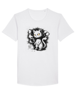 ALLEY CAT - pisica vagaboanda :D Tricou mânecă scurtă guler larg Bărbat Skater