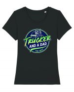 The Best Trucker and Dad Tricou mânecă scurtă guler larg fitted Damă Expresser