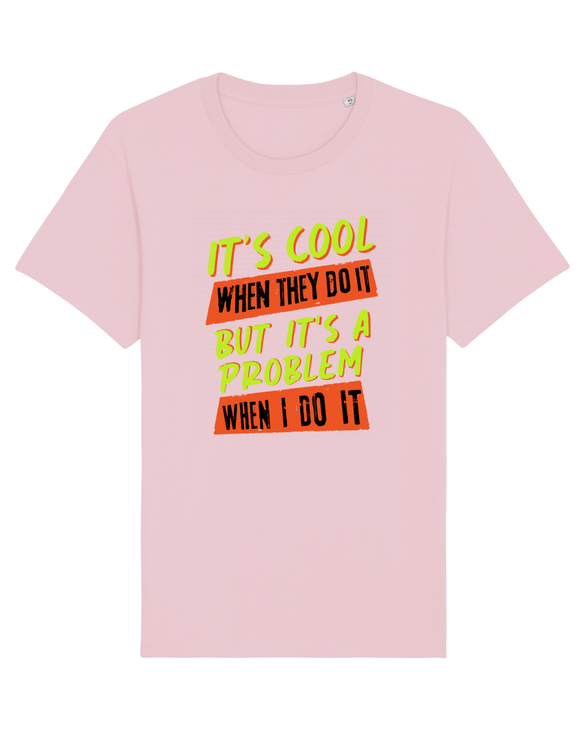 Tricou mânecă scurtă Unisex Rocker Cotton Pink