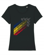 Romanian Air Force F16 Tricou mânecă scurtă guler larg fitted Damă Expresser