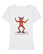 L-am făcut pe dracu în patru Tricou mânecă scurtă guler larg fitted Damă Expresser