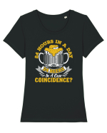 pt iubitorii de bere - 24 beers in a case Tricou mânecă scurtă guler larg fitted Damă Expresser