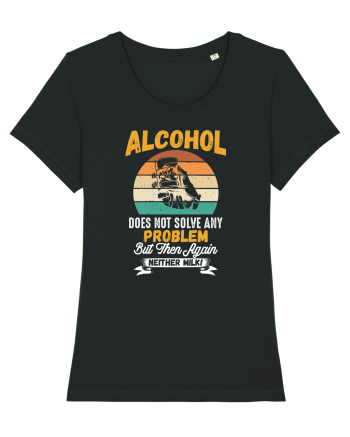 pt iubitorii de bere - Alcohol does not solve any problems Black