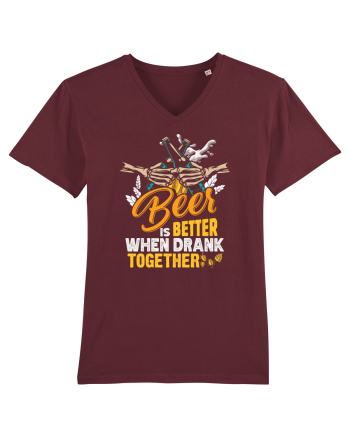 pt iubitorii de bere - Beer is better when drank together Burgundy