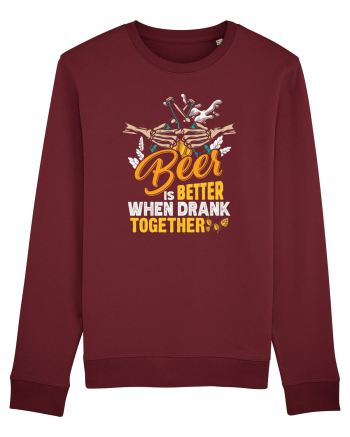 pt iubitorii de bere - Beer is better when drank together Burgundy