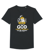 pt iubitorii de bere - Beer is proof that god loves us Tricou mânecă scurtă guler larg Bărbat Skater