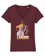 pt iubitorii de bere - Beer loading Tricou mânecă scurtă guler V Damă Evoker