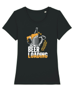 pt iubitorii de bere - Beer loading Tricou mânecă scurtă guler larg fitted Damă Expresser